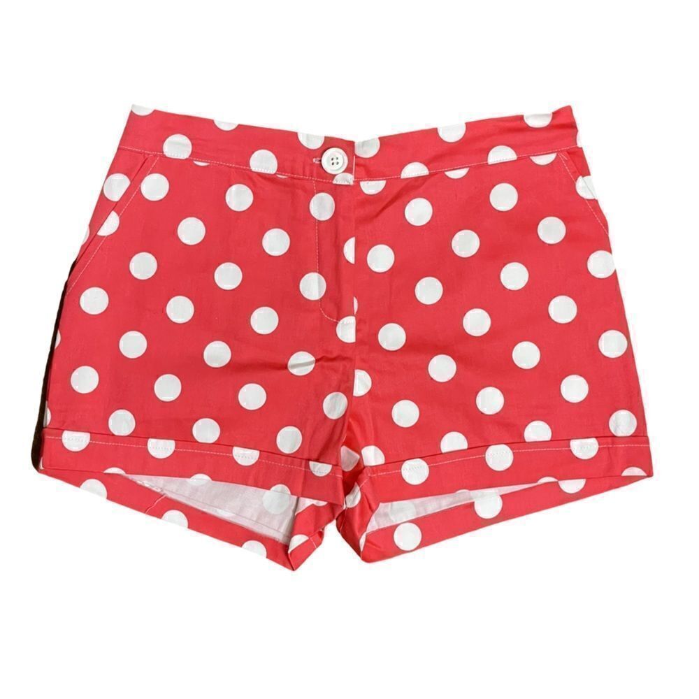 Stoosh Deep Pink Colored Shorts with White Polka Dots (Size: 1 Juniors)